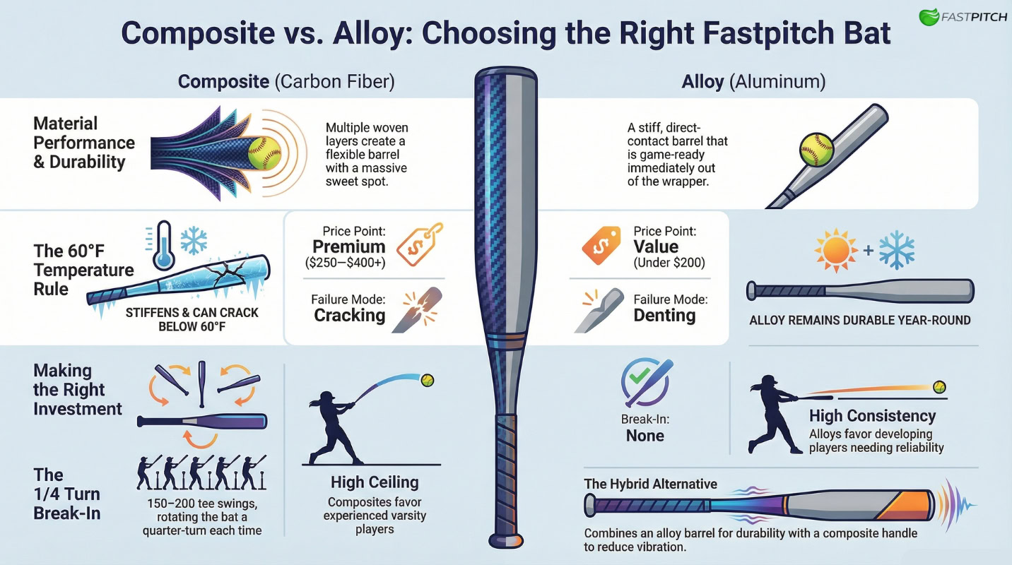 Composite vs. Alloy Fastpitch Softball Bats: Which One Is Right for You? 2