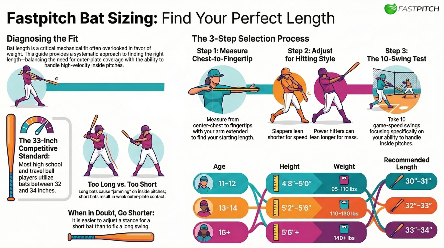 Fastpitch Bat Sizing Fastpitch Bat Length Guide: How to Find the Right Size for Your Game 2